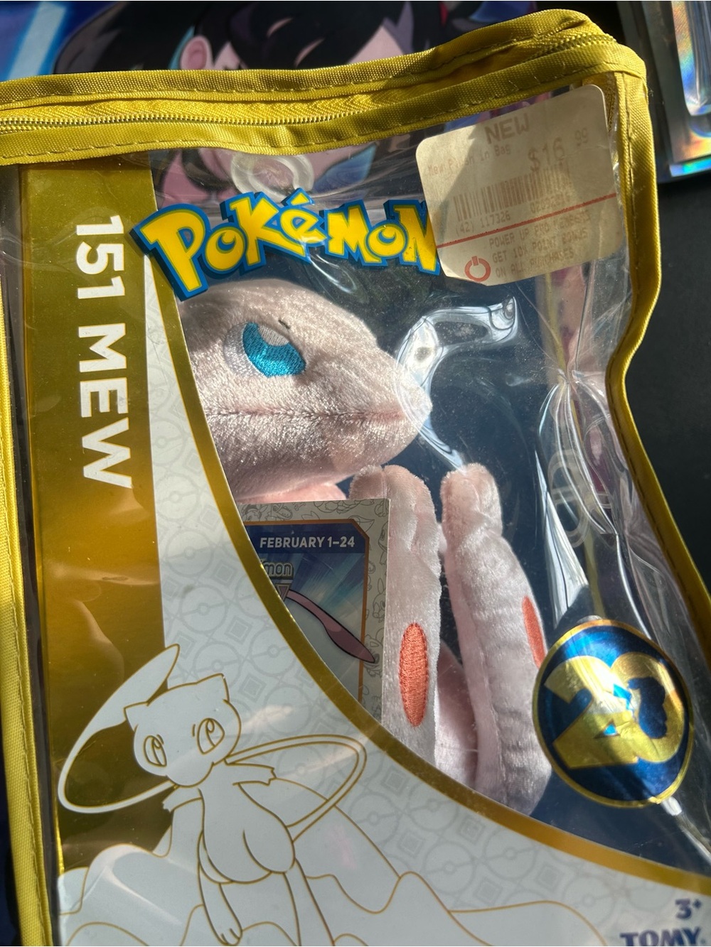 Pokemon 151 Mew Plush - Pink, Blue, White